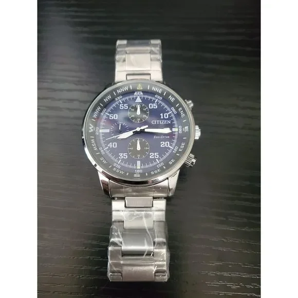 🔥BRAND NEW Citizen Eco-Drive CA0695-17E Chronograph Men's Aviator